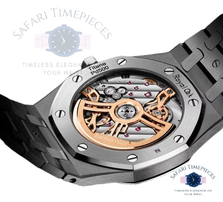 Close-up of a luxury watch with visible brand logo on a white background