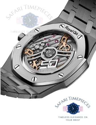 Close-up of a luxury watch with visible brand logo on a white background