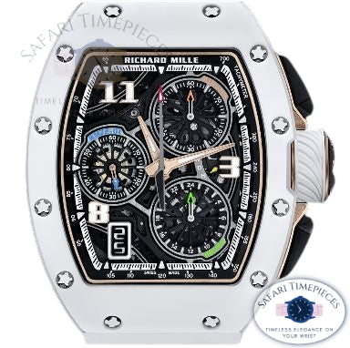 Richard Mille watch with detailed face and brand logo on a white background